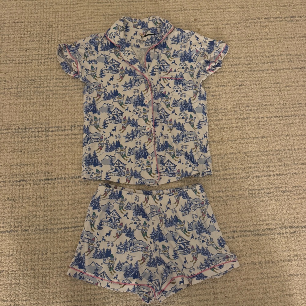 Roller Rabbit Ski Theme Short Pajama Set